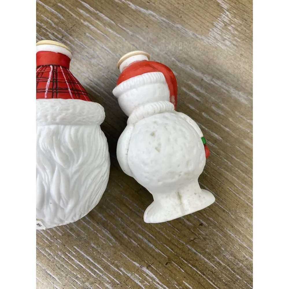 3 Old World Porcelain Christmas Light Covers Santa‎ Snowman Skiing